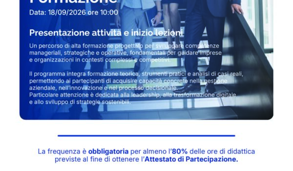 Poster inaugurazione Scuola Alta Formazione SOSOR